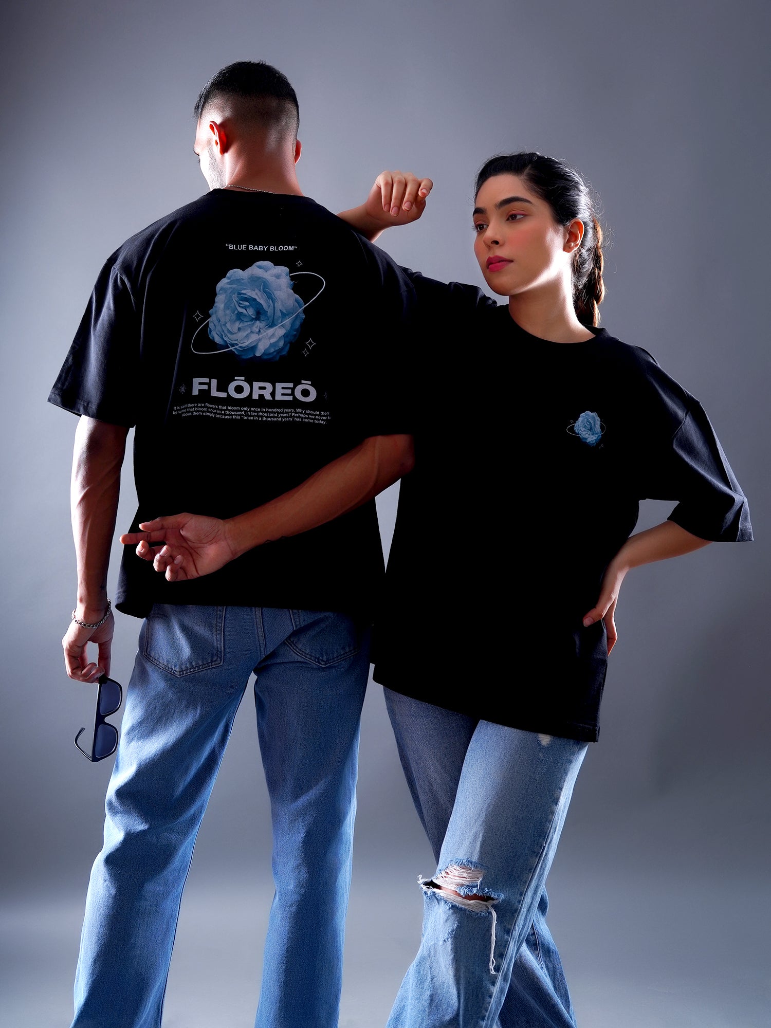 Blue Bloom Streetwear Tee